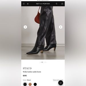 STAUD Wally Leather Ankle Boot